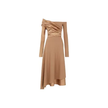 FENDI FW21 Long Sleeved Dresses Women's Brown