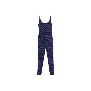 PALM ANGELS Zebra-Printed Scoop Neck Jumpsuit