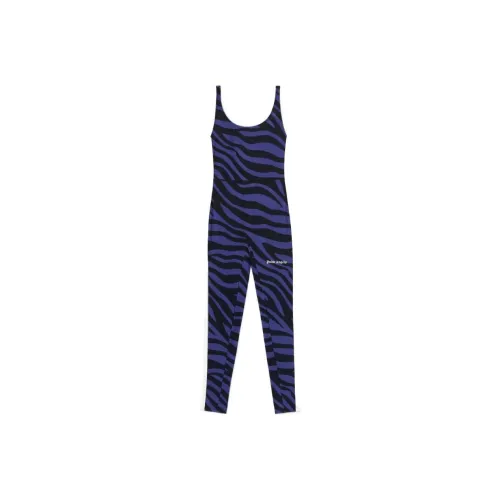 PALM ANGELS Zebra-Printed Scoop Neck Jumpsuit