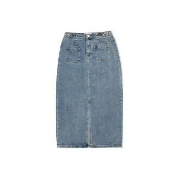 GUESS Denim Long Skirts Women's Denim Blue