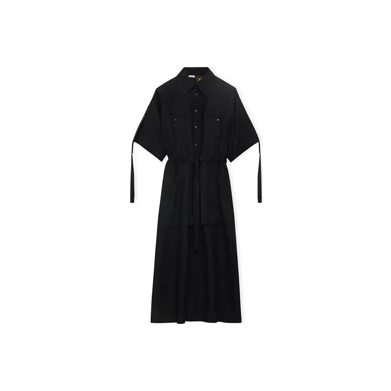 LOEWE Short Sleeved Dresses Women's Black-0