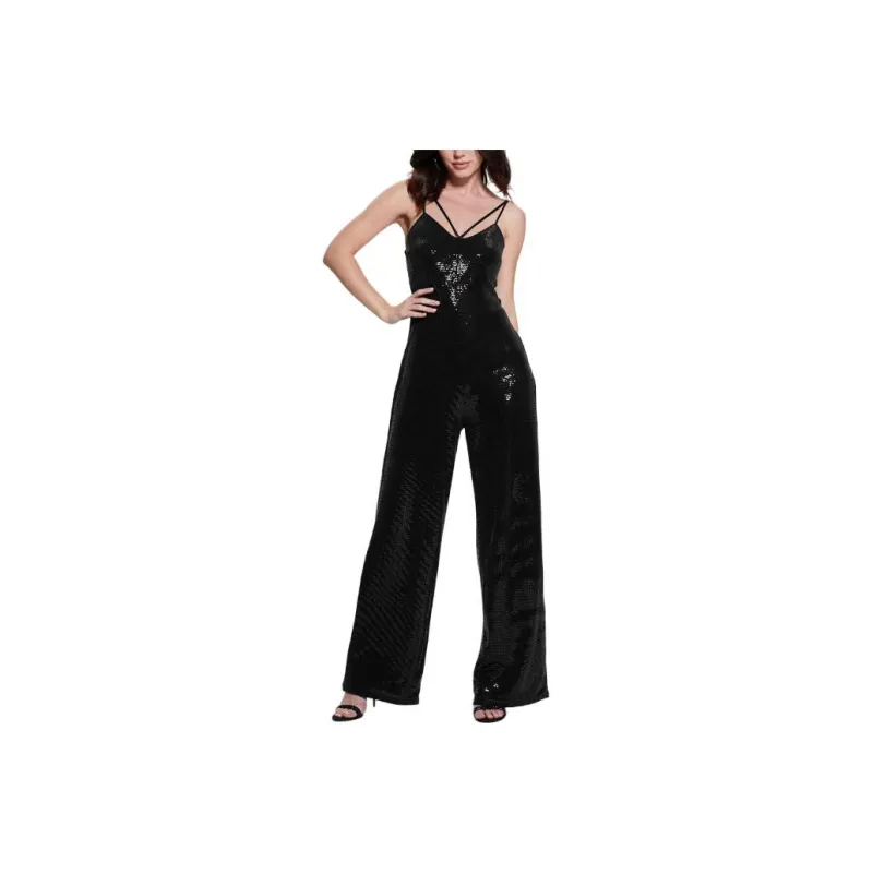 GUESS Fiarra Disco Jumpsuit Jumpsuit Women's Black-0