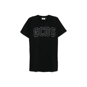 GCDS Logo rhinestone Mini Dress