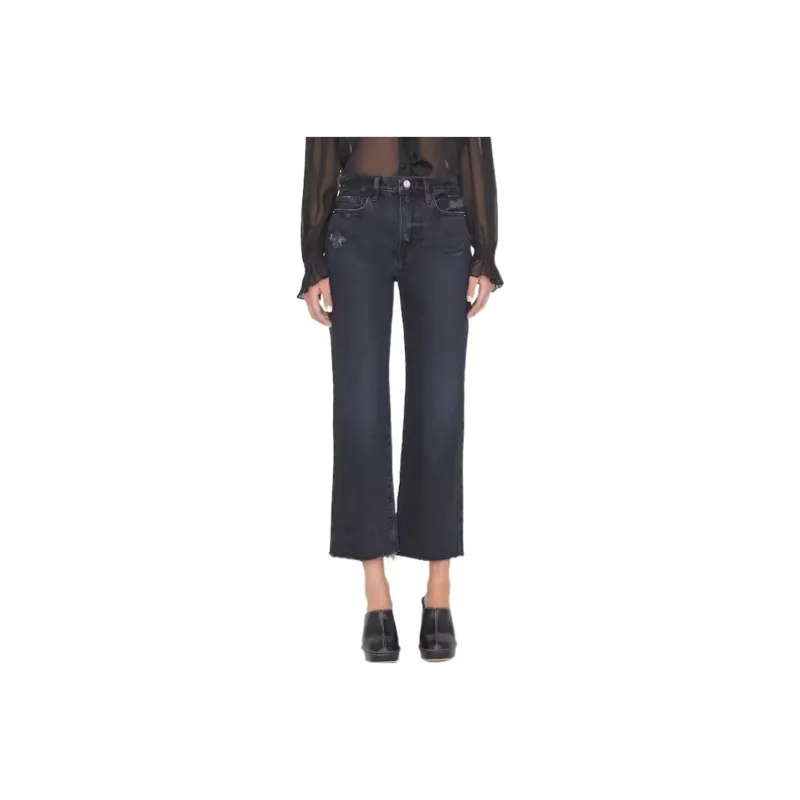 FRAME Le Jane Distressed effect Cropped Jeans-0