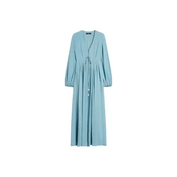 WEEKEND MaxMara V Neck Puff Sleeved Dress
