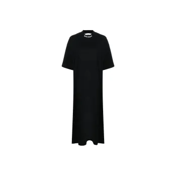 PALM ANGELS Classic Logo Over Tee Dress Black/White