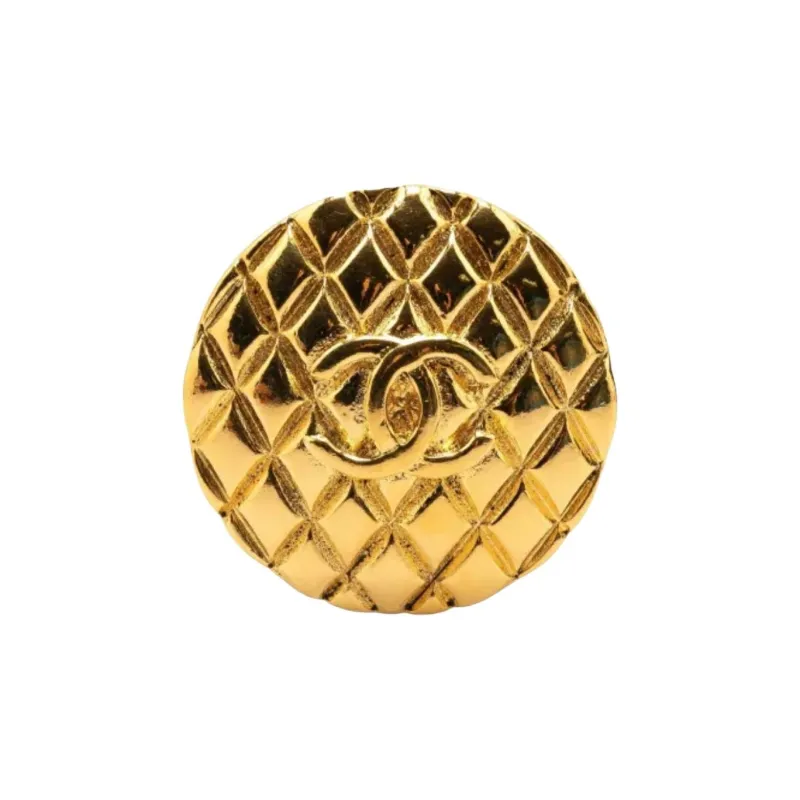 CHANEL 1980s Cc Diamond quilted Brooch-0