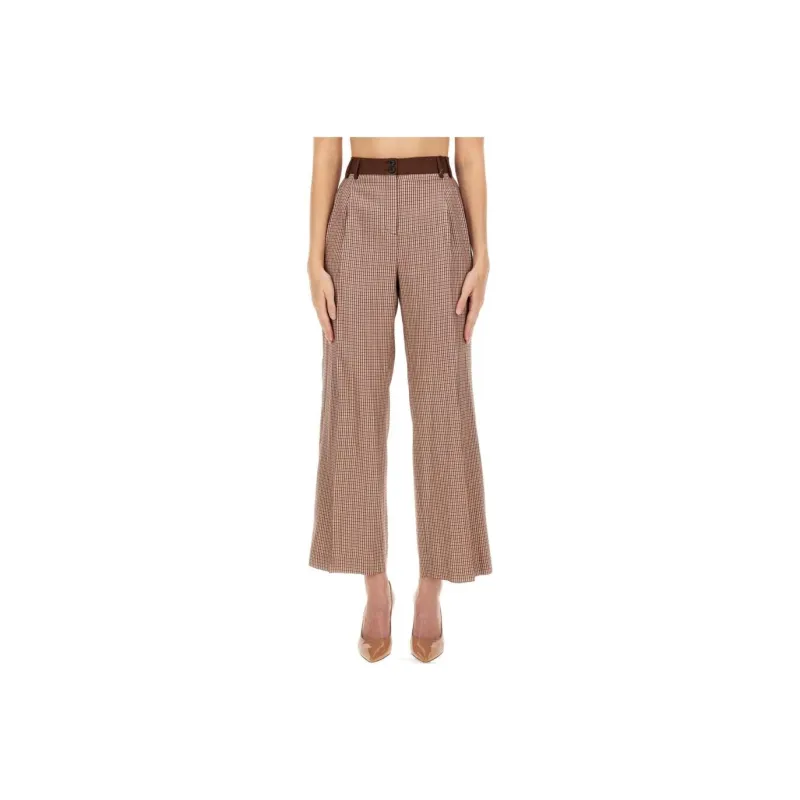 PS By Paul Smith Pleat Detailed Check Patterned Trousers-0