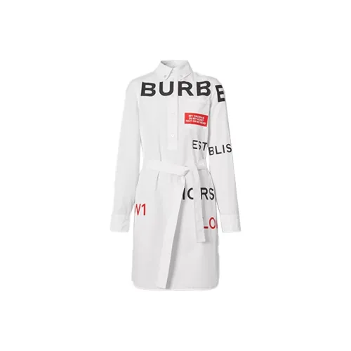 Burberry Long Sleeved Dresses Women
s White
