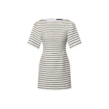 LOUIS VUITTON Striped Tweed Dress