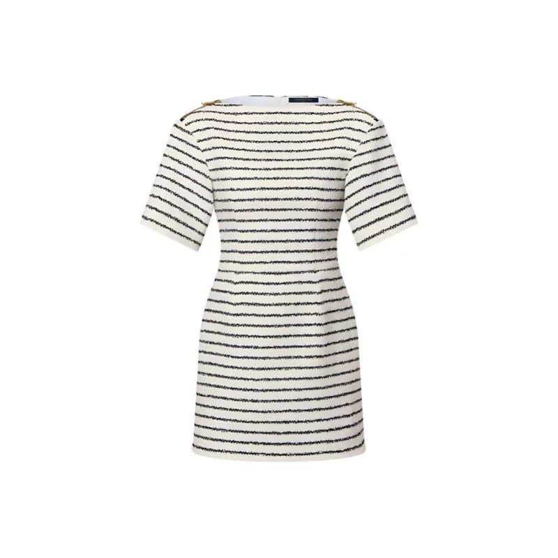 LOUIS VUITTON Striped Tweed Dress-0