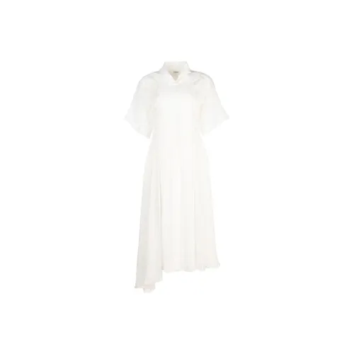 LOEWE Short Sleeved Dresses Women's White