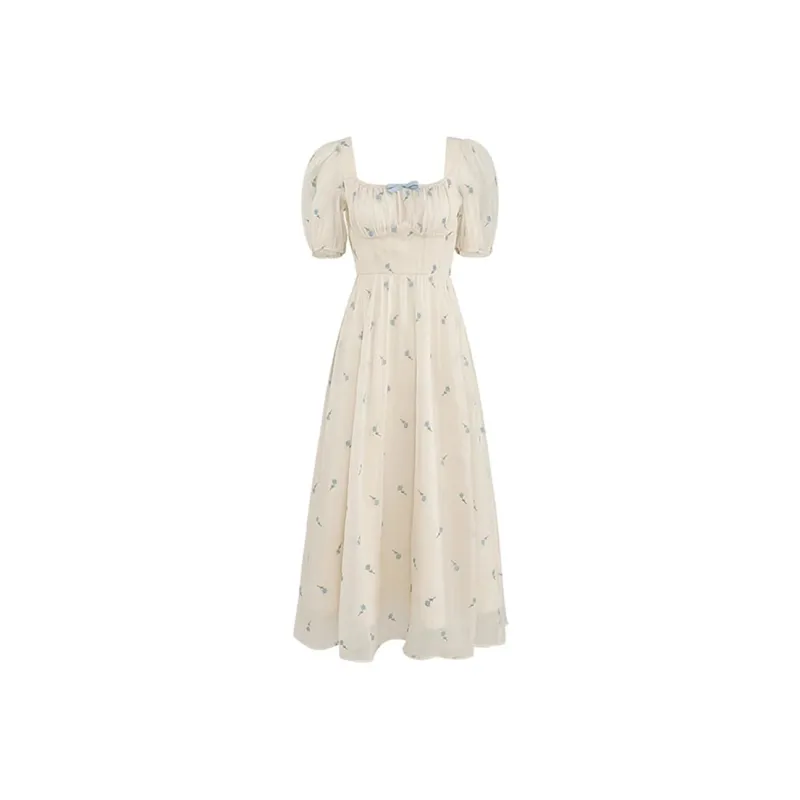 Incolore Short Sleeved Dresses Women's White-0
