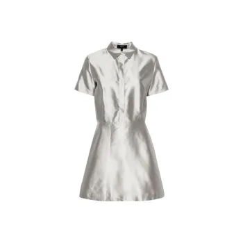 THEORY Shantung Silk Mini Dress