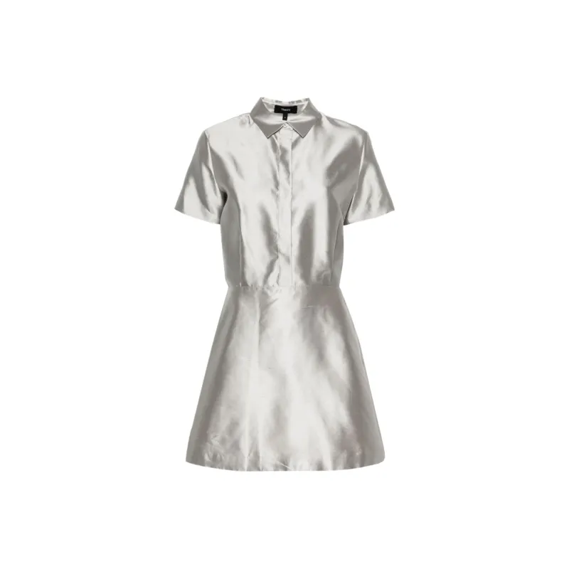 THEORY Shantung Silk Mini Dress-0