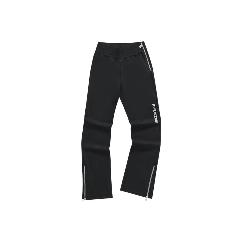 Beams X FILA FUSION FILA FUSION X BEAMS Co branded Series Knitted Sweatpants Women's Jet Black-0