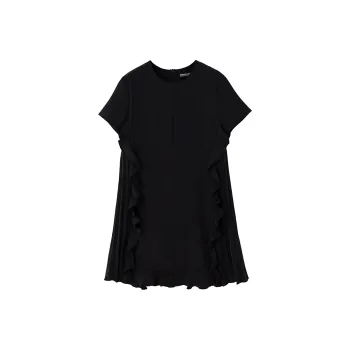 SOON FLOWER Short Sleeved Dresses Women's Black