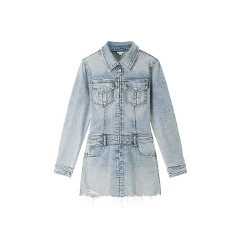 Miss Sixty Long Sleeved Dresses Women's Light Blue