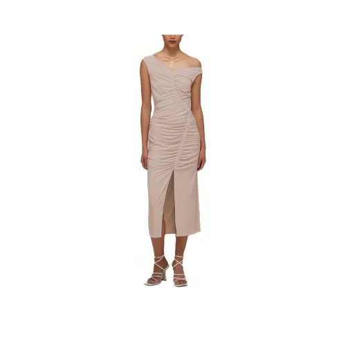 Self portrait Sleeveless Dress Women's Light Coffee