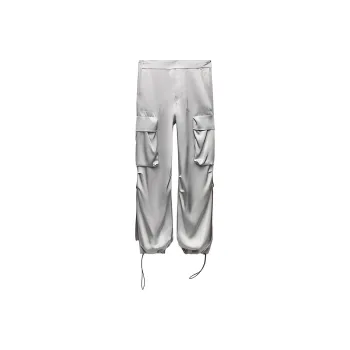 ZARA Cargo Pants Women's Silver