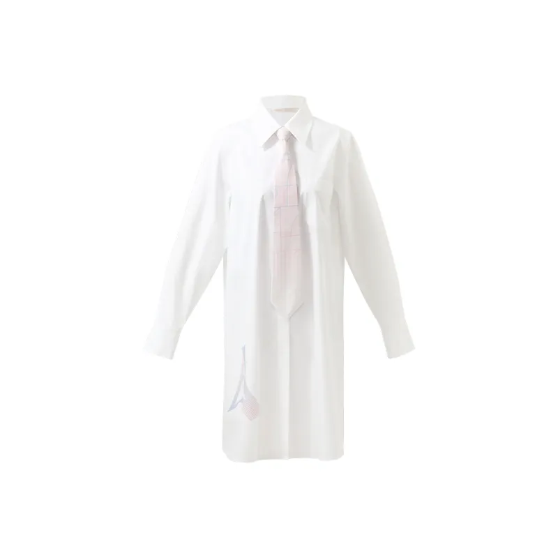 GOELIA Long Sleeved Dress Women's Raw White-0