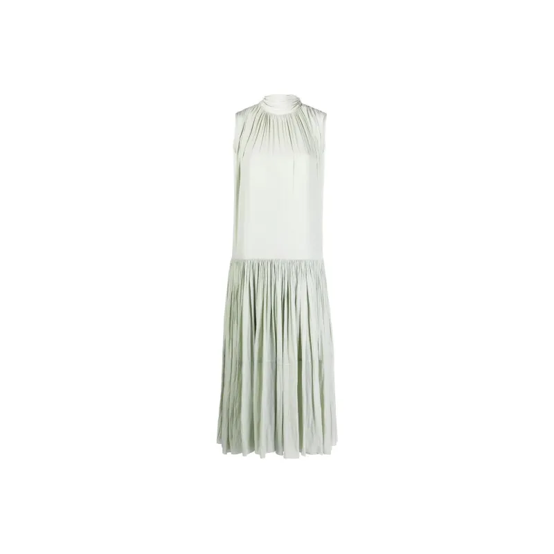 Lanvin Slip Dresses Women's Sage Green-0