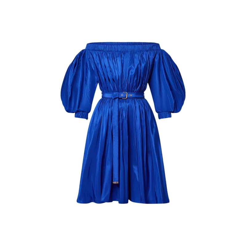 LOUIS VUITTON Off the Shoulder Plissé Dress-0