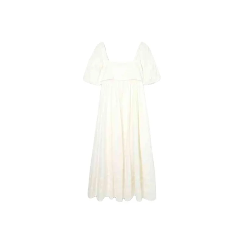 Staud Short-Sleeved Dresses Women's White-0