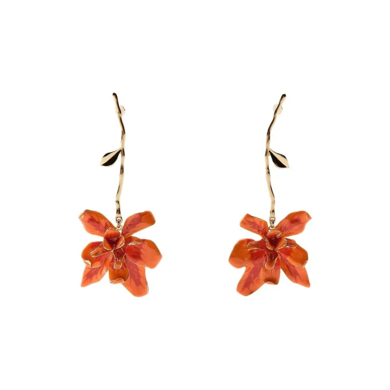 ZARA Metal Earrings Women's Gold-0