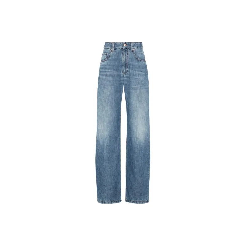 Brunello Cucinelli Logo Patch Boyfriend Jeans-0