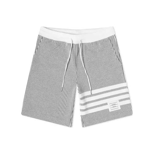 THOM BROWNE 4 Bar Striped Seersucker Drawstring Shorts