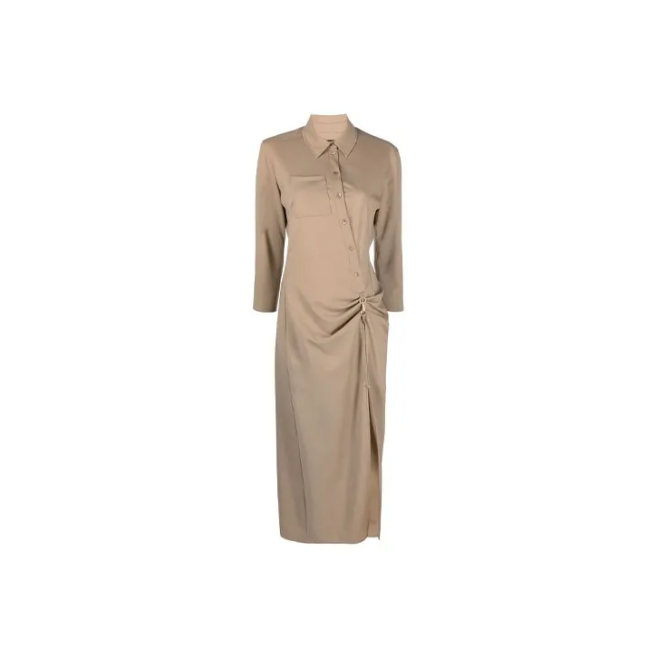 Jacquemus Long-Sleeved Dresses Women's Beige-0