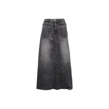 ONLY A Line Long Skirt Women's Dark Denim Gray