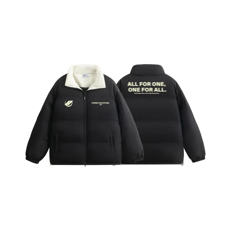 Warrior Ride The Wind Collection Open Ended Smile Collection Puffer Jacket Unisex-2
