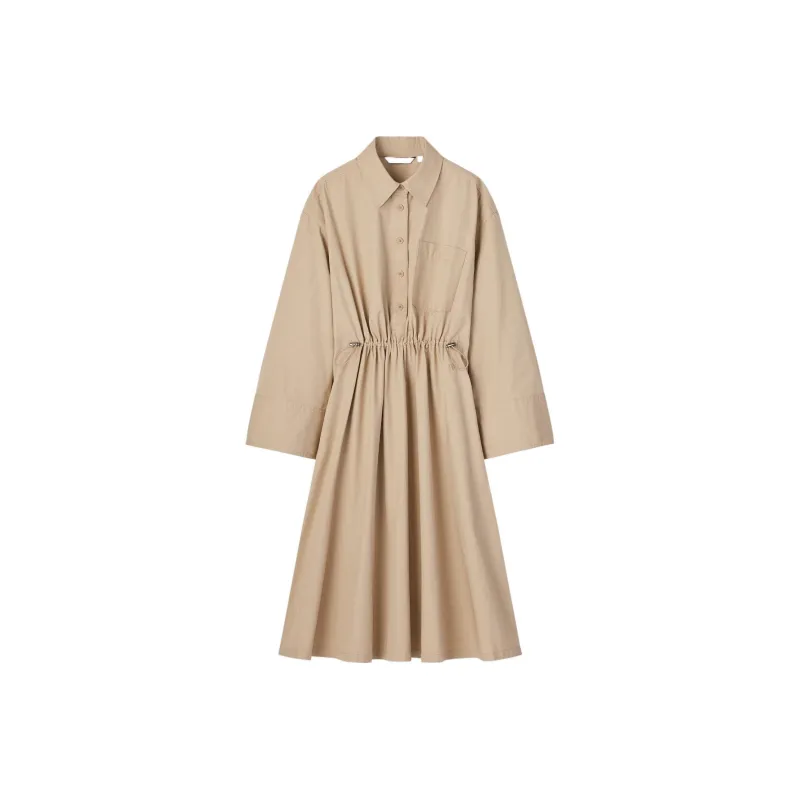 Marni X UNIQLO Marni Co-Branding Long-Sleeved Dresses Women's Khaki-0