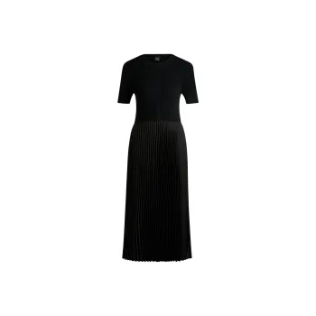 HUGO BOSS FW24 Short Sleeved Dress Women's Black