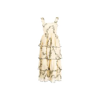GANNI Slip Dresses Women's Yellow
