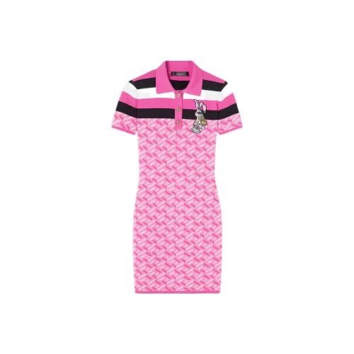 VERSACE SS24 CNY Short Sleeved Dresses Women's Pink