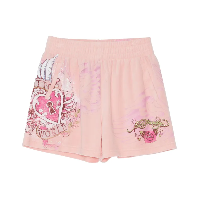 Ed Hardy Casual Shorts Women's Cherry Blossom Pink E1OBW408-0