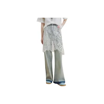 ELF SACK Jeans Women's Lace Light Blue