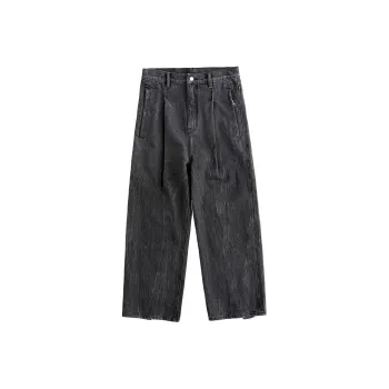 BLUELANDINC Wide Leg Jeans Women's Black Gray Color