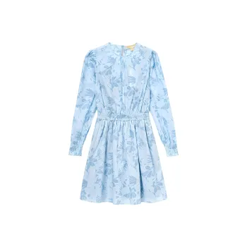 MICHAEL KORS SS24 Long Sleeved Dress Women's Light Blue