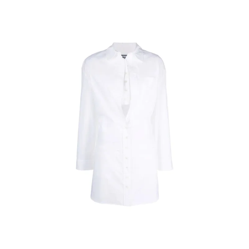 Jacquemus La Robe Baunhilha Layered Shirt Dress-0