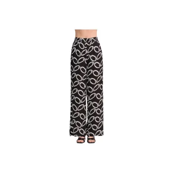 Blood Glitter Casual Pants Women's Black Floral