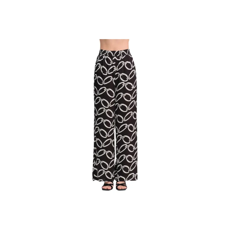 Blood Glitter Casual Pants Women's Black Floral-0