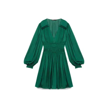 Maje Empire-line Satin Minidress