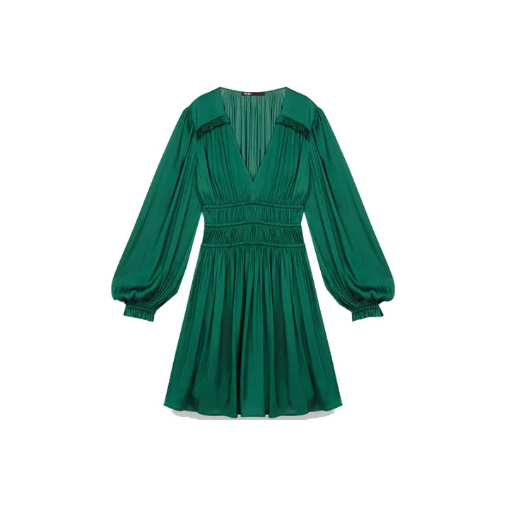 Maje Empire-line Satin Minidress-0