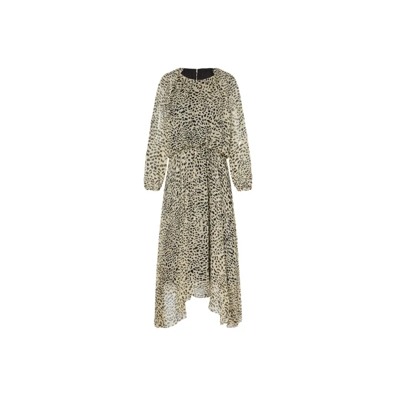 MOCO Long-Sleeved Dresses Women's Brown Apricot Leopard-0