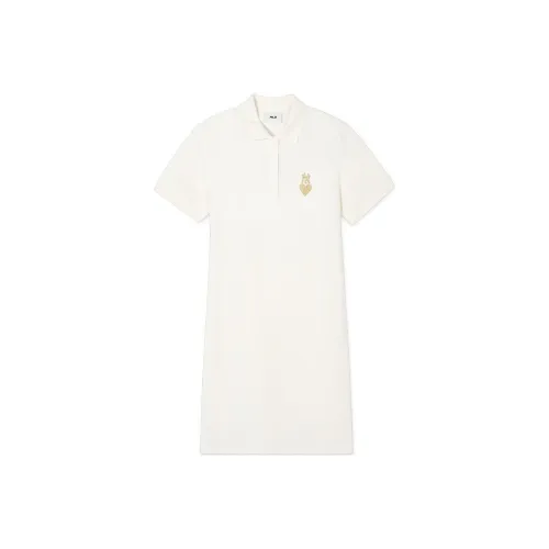 MLB Short Sleeved Dresses Women's Cream White
