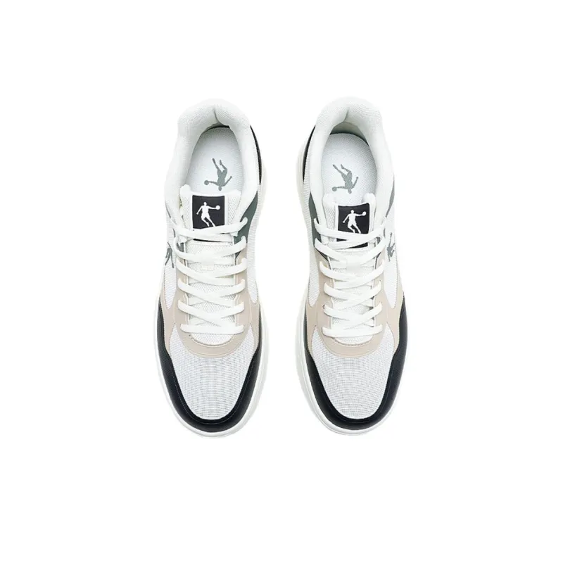QIAODAN Dry Slip Resistant, Lightweight, And Breathable Low Top Skateboard Shoes Men's Ivory Birch Wood-2